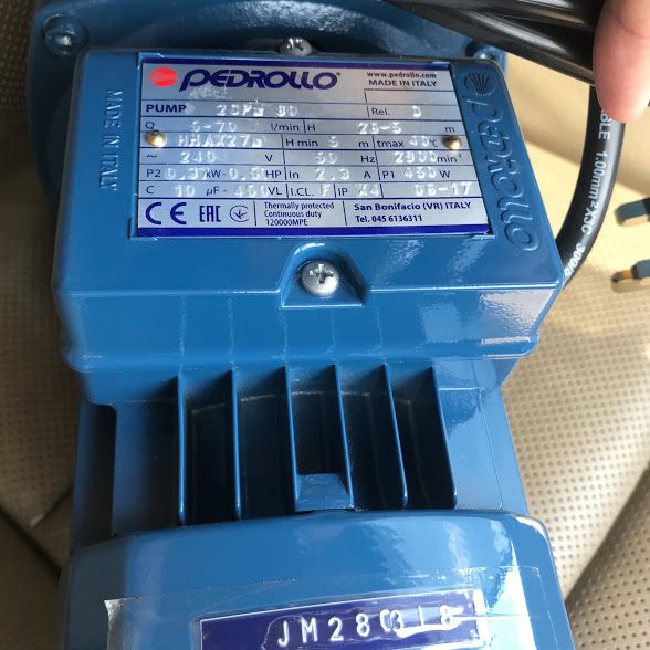 Pedrollo water pump 0.5HP
